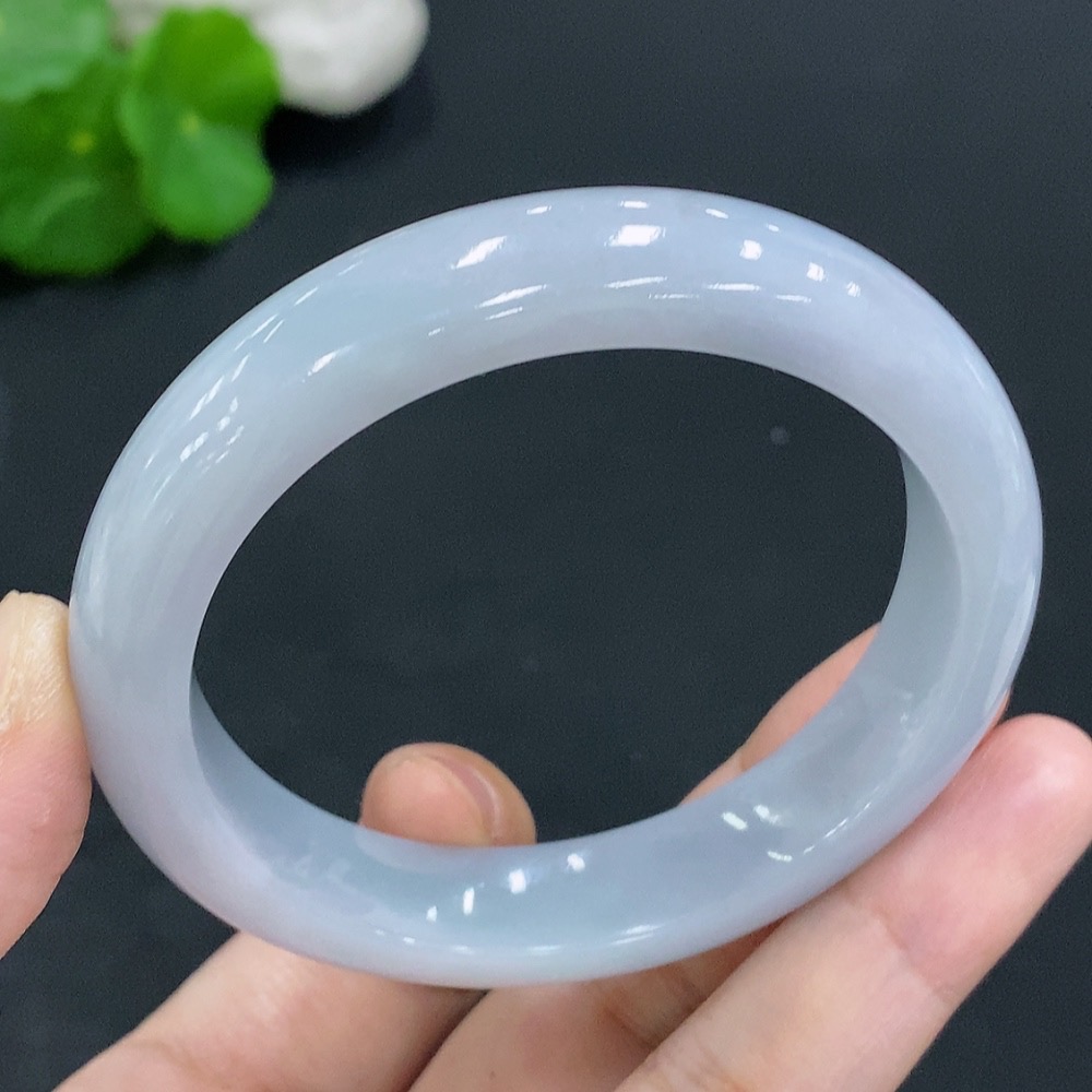 F24798077 Jadeite Round Bangle Size 55.8 Total Weight Approx. 57.5g