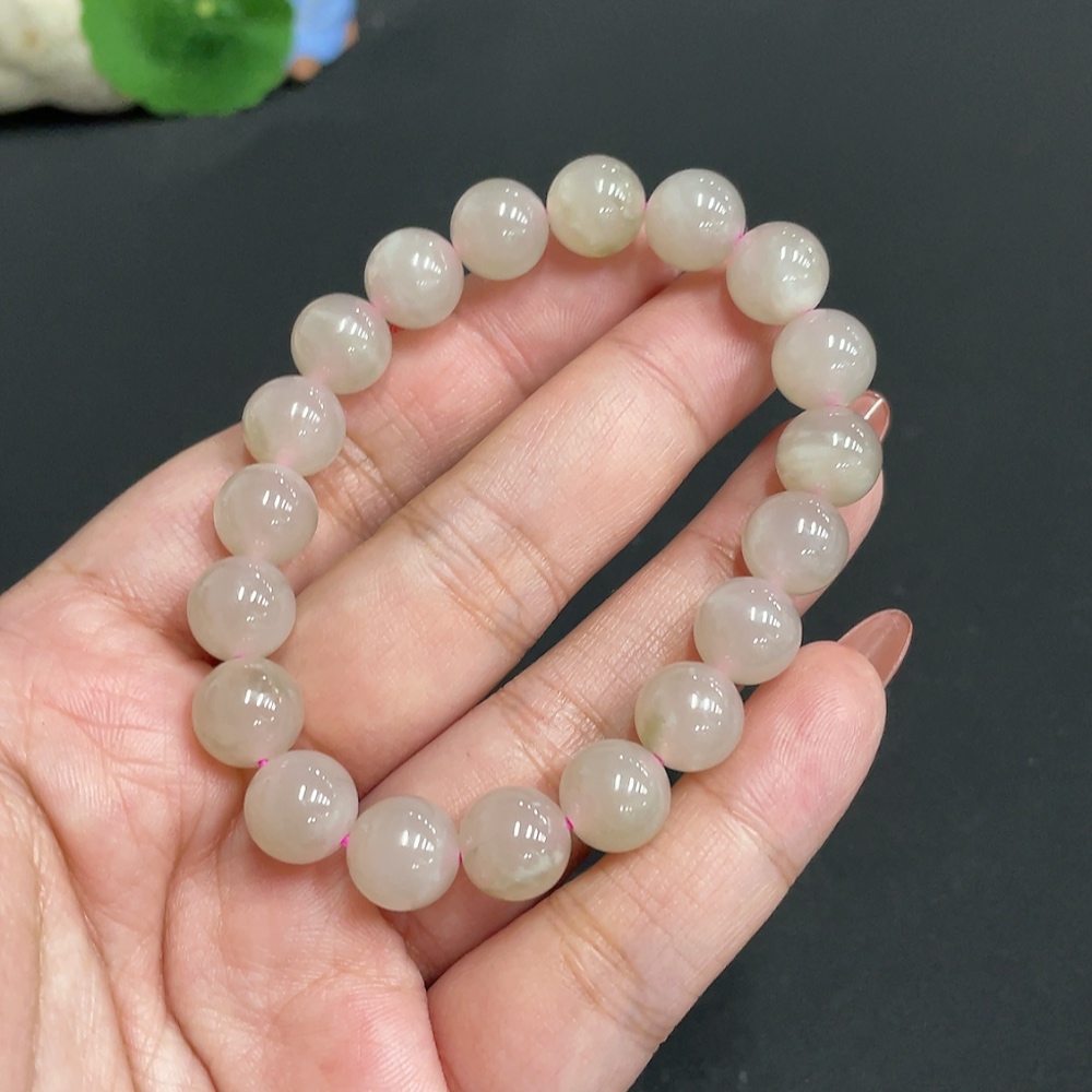 H34973220 Hetian Jade Bracelet, Approx. 9.7 mm, Total Weight Approx. 28.6g