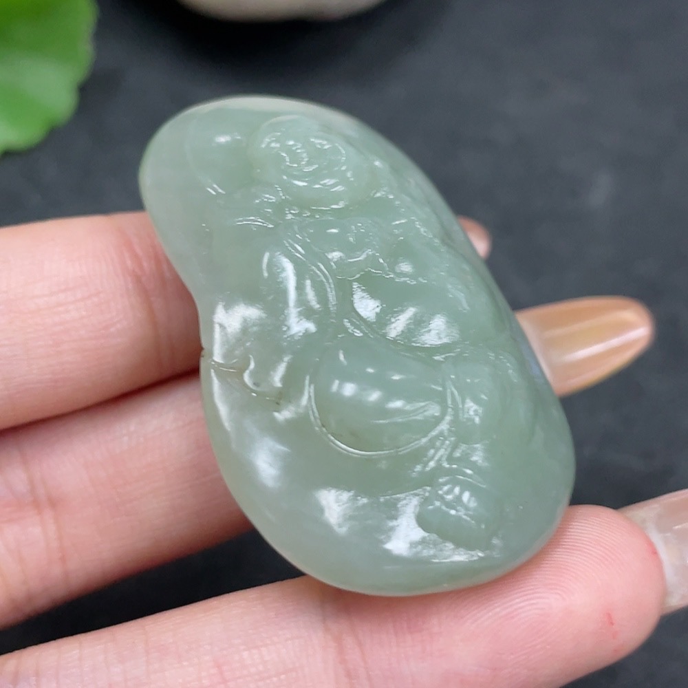 H32823659 Hetian Jade Pendant Buddha Total Weight Approx. 32.9g
