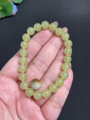 H31677168 Hetian Jade Bracelet Loose Beads Approx. 7.8 mm Total Weight About 19.3g