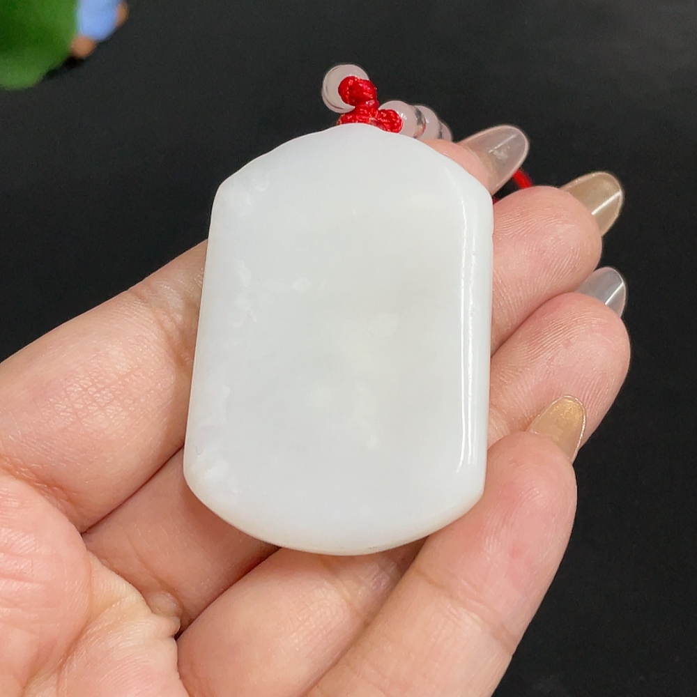 H31677824 Hetian Jade Pendant Guanyin with Non-Hetian Jade Beads Total Weight Approx. [with Rope] 31.6g