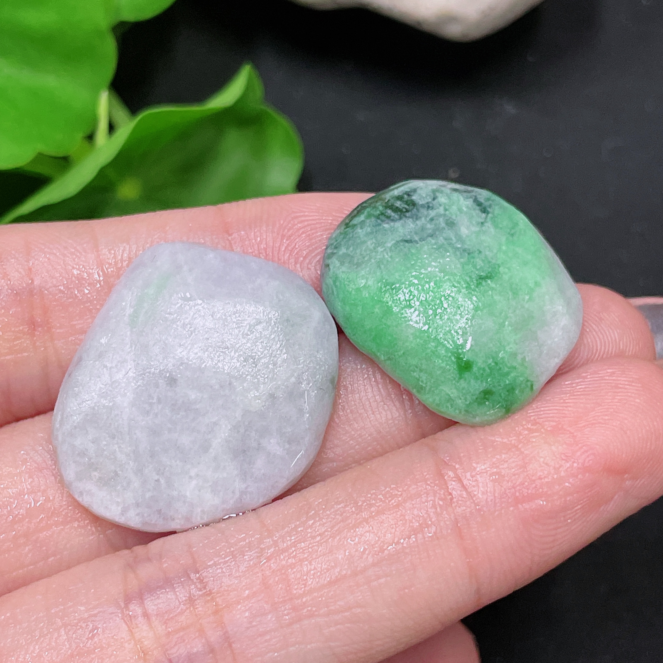 F34958539 Jadeite Rough Pendants Sell as a Lot (with other mineral components)