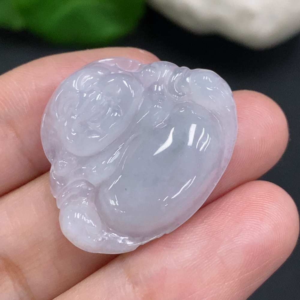 F34022904 Jadeite Buddha Pendant Total Weight Approx. 5.7g