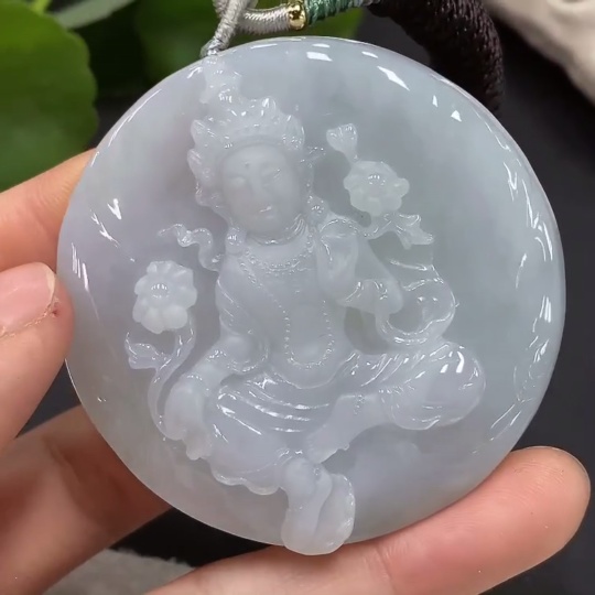 F14567676 Jadeite Tara Pendant Total Weight: 52.695g
