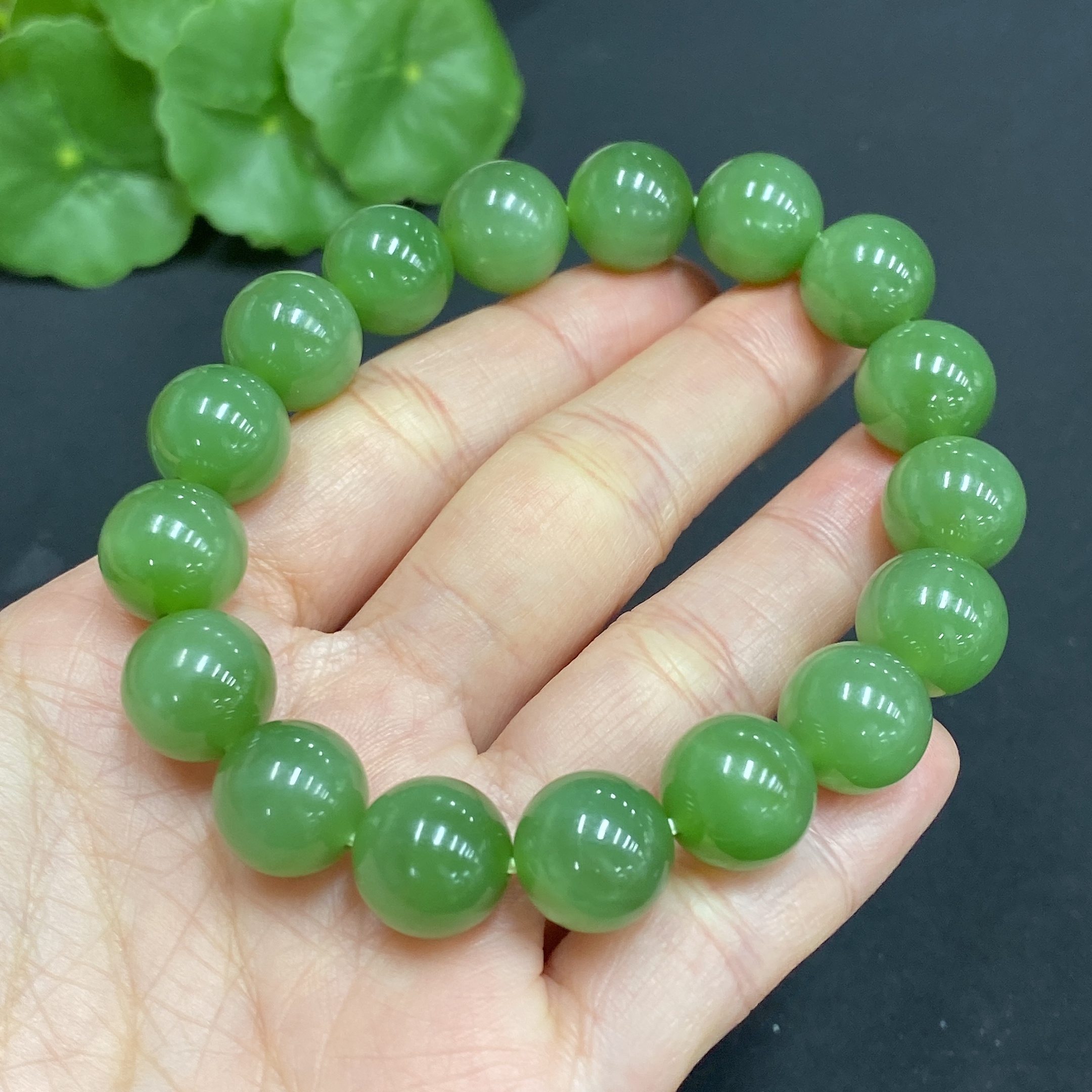 H28215358 Hetian Jade Bracelet, Approx. 11.8mm, Total Weight Approx. 45.5g