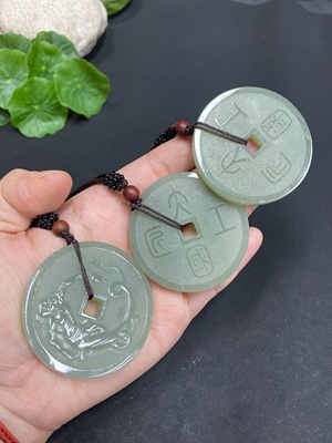 H24727015 Hetian Jade Pendant, Master Craftsman, Total Weight Approx. (with rope) 91.1g