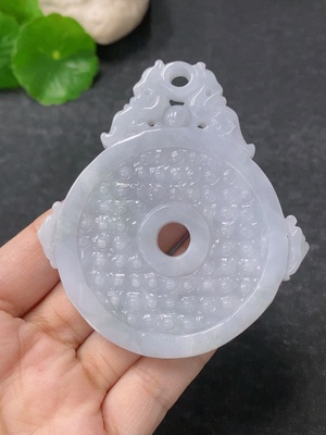 F32800339 JadeitePendant Antique Plaque Total Weight Approx. 54.39g