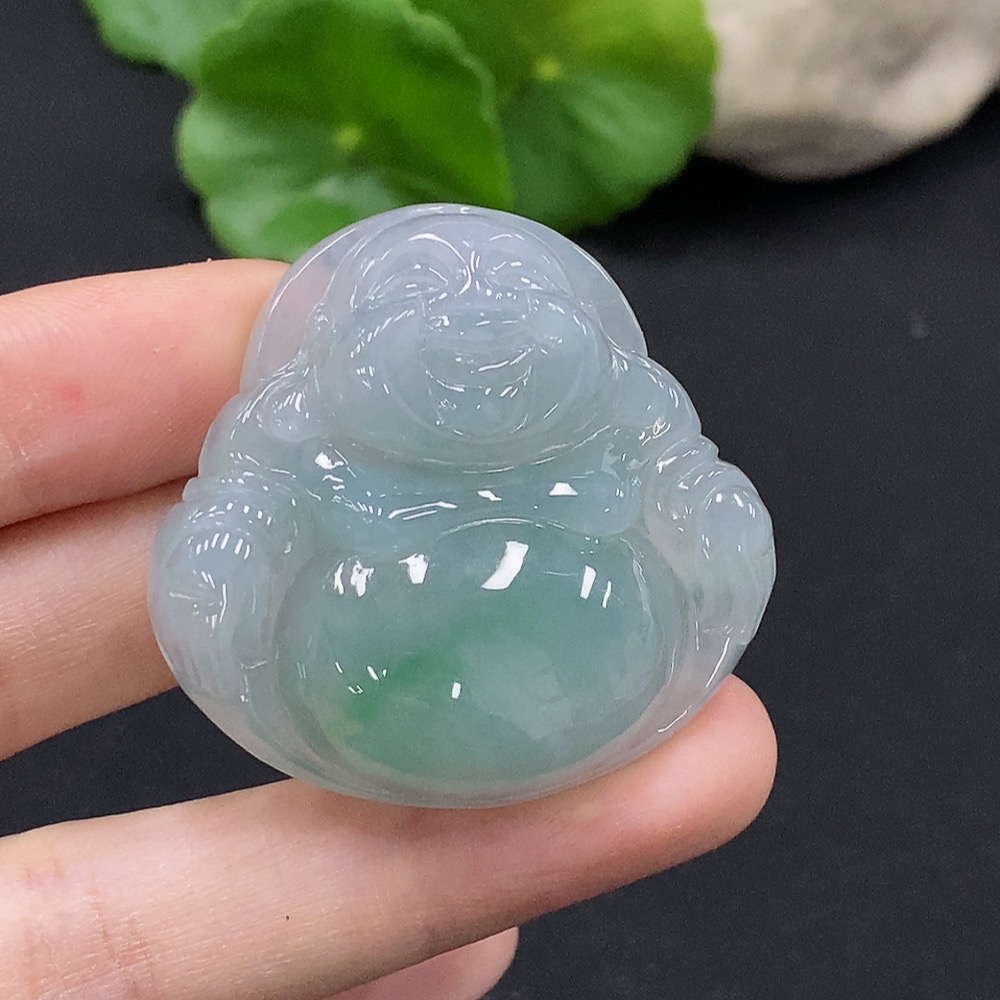 F35115079 Jadeite Buddha Pendant Total Weight Approx. 24.4g