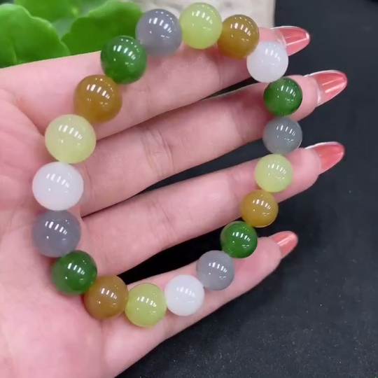 H34026452 Hetian Jade Bracelet, Approx. 9.7mm, Total Weight Approx. 28.2g