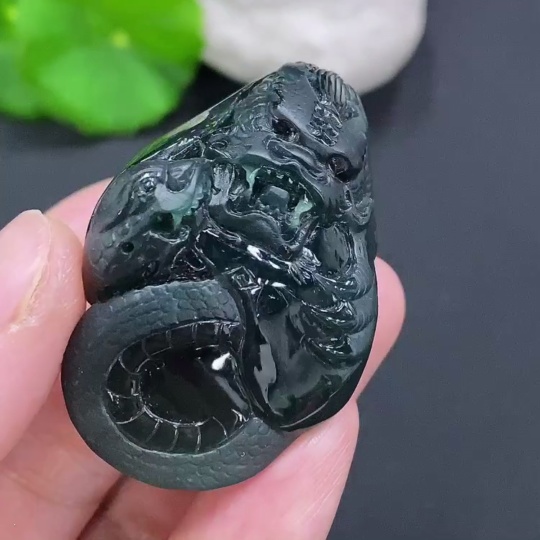 F28192182 JadeiteDragon Pendant Total Weight About 27g