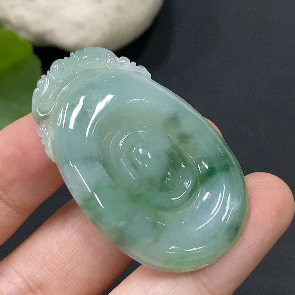 F29393960 Jadeite Pendant Fu Shell, Total Weight Approx. 11.43g
