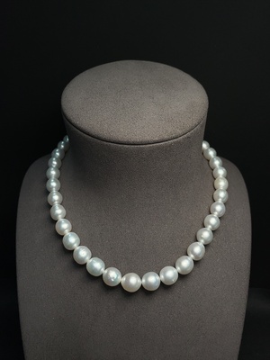 C33872217 Seawater pearl necklace non-gold total weight about 59g size 8.9-10.8mm approx