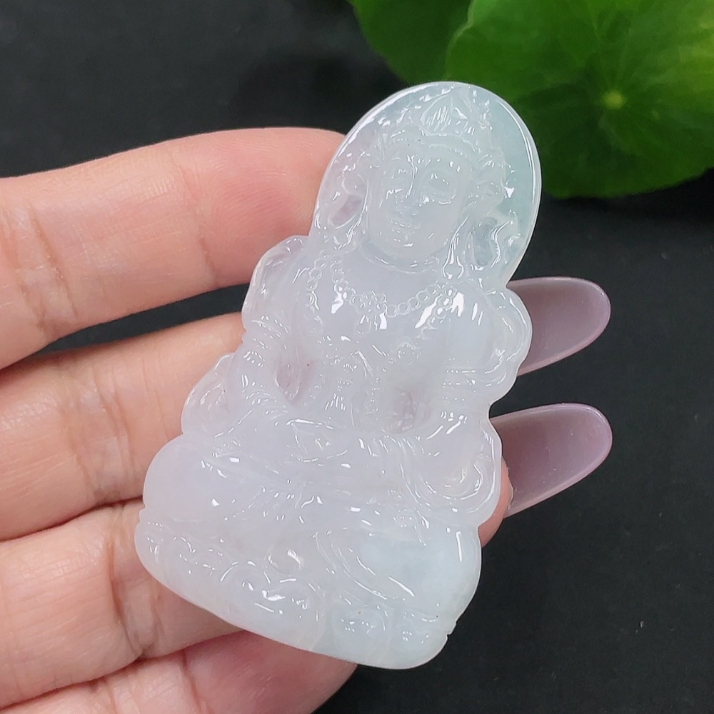 F35129752 Jadeite Tara pendant, total weight about 20 grams