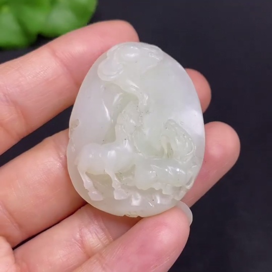 H31584407 Hetian Jade Pendant - All Wishes Fulfilled - Total Weight Approx. 19.6g