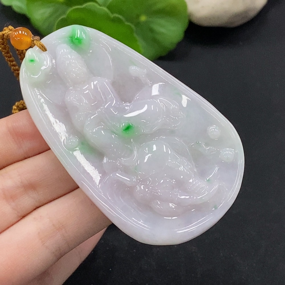 F34996238 Jadeite Samantabhadra Pendant