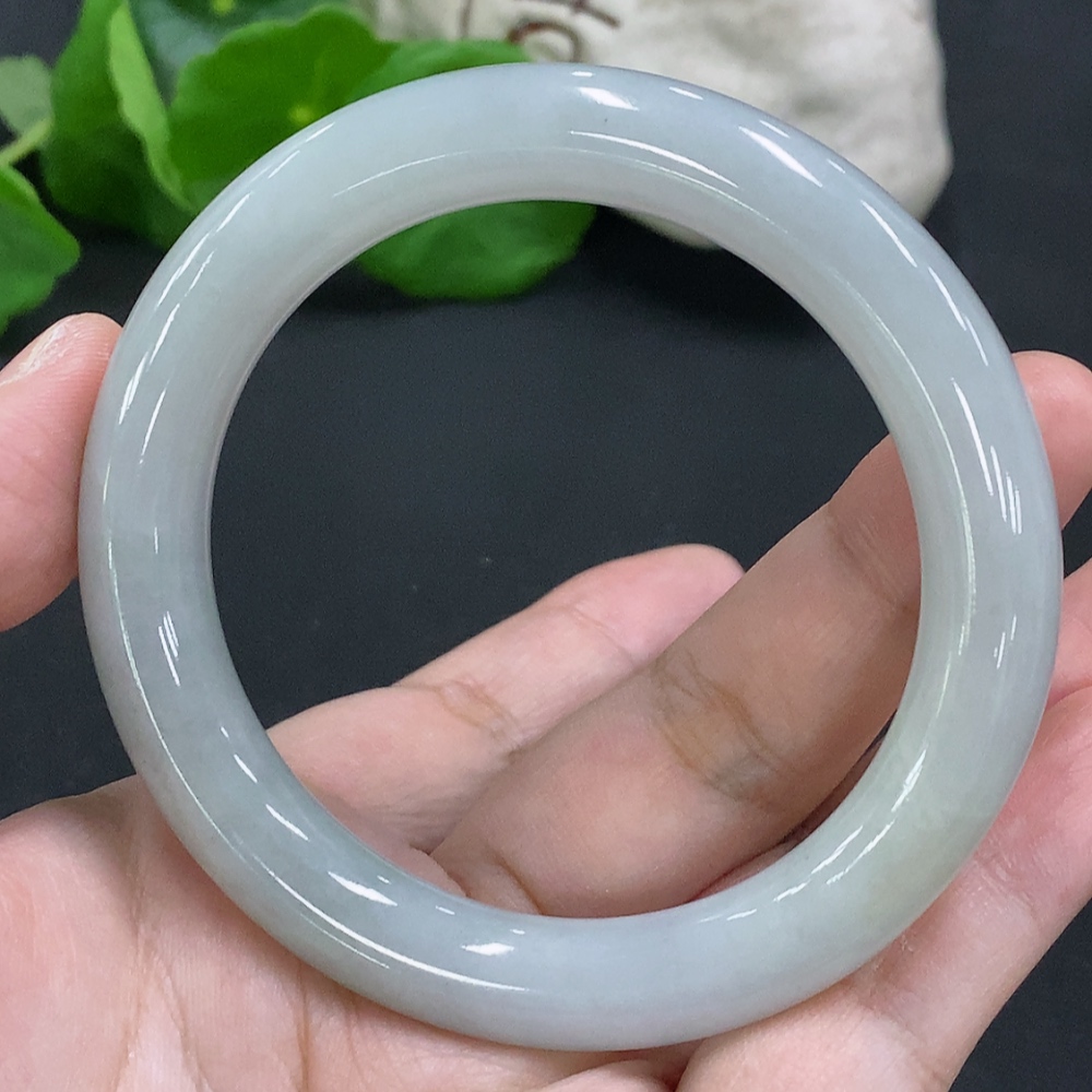 F33934148 Jadeite Round Bangle Size 57.9 Total Weight Approx.60.1g