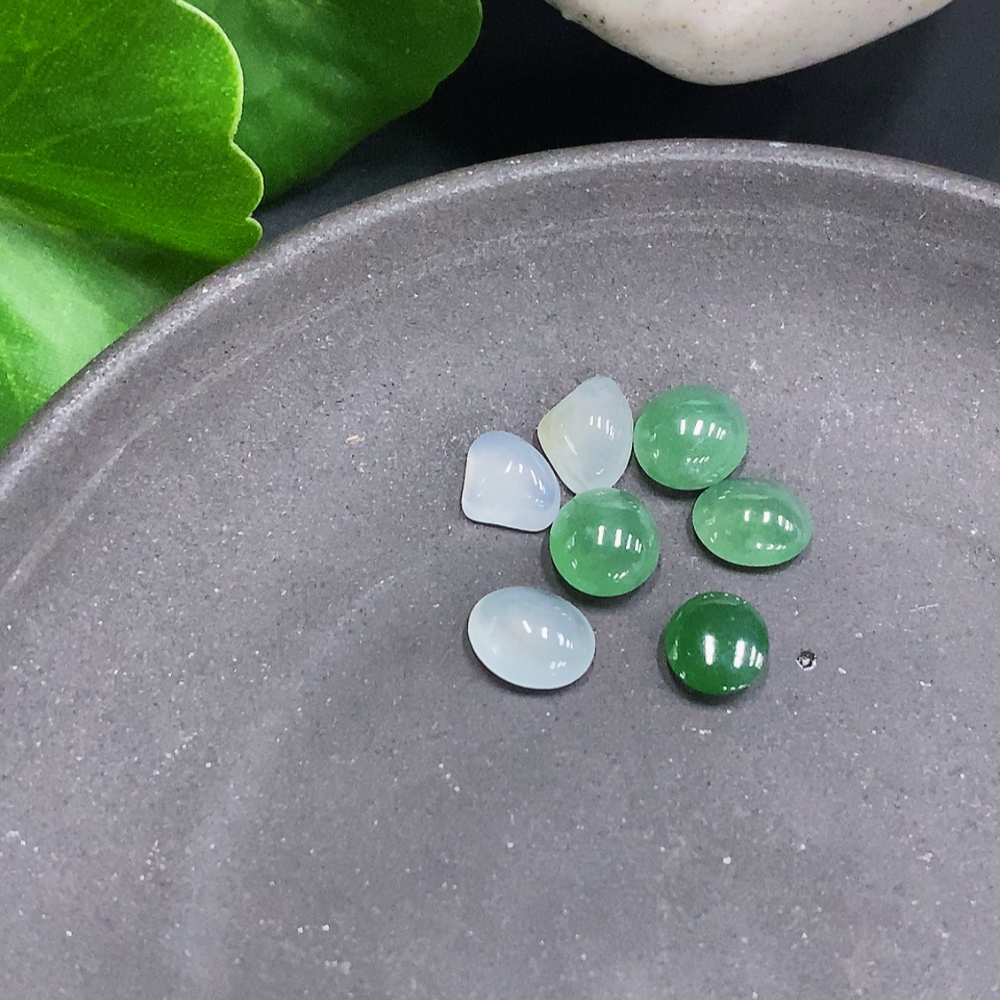 F27058156 Jadeite Inlaid Pieces Sell as a Lot