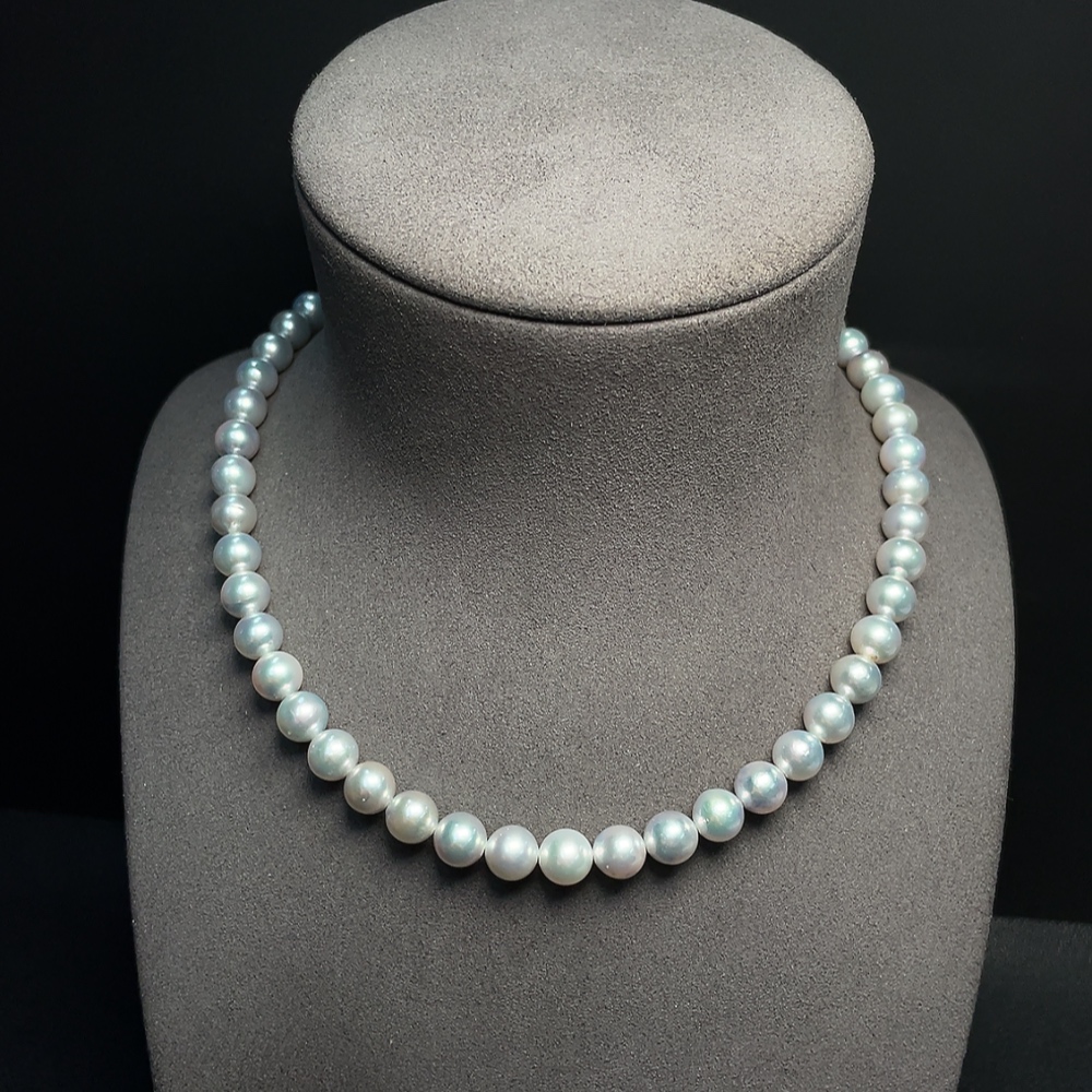C34041526 Seawater pearl necklace, color origin undetermined, non-gold, total weight approximately 43.14 grams, size about 8.5mm