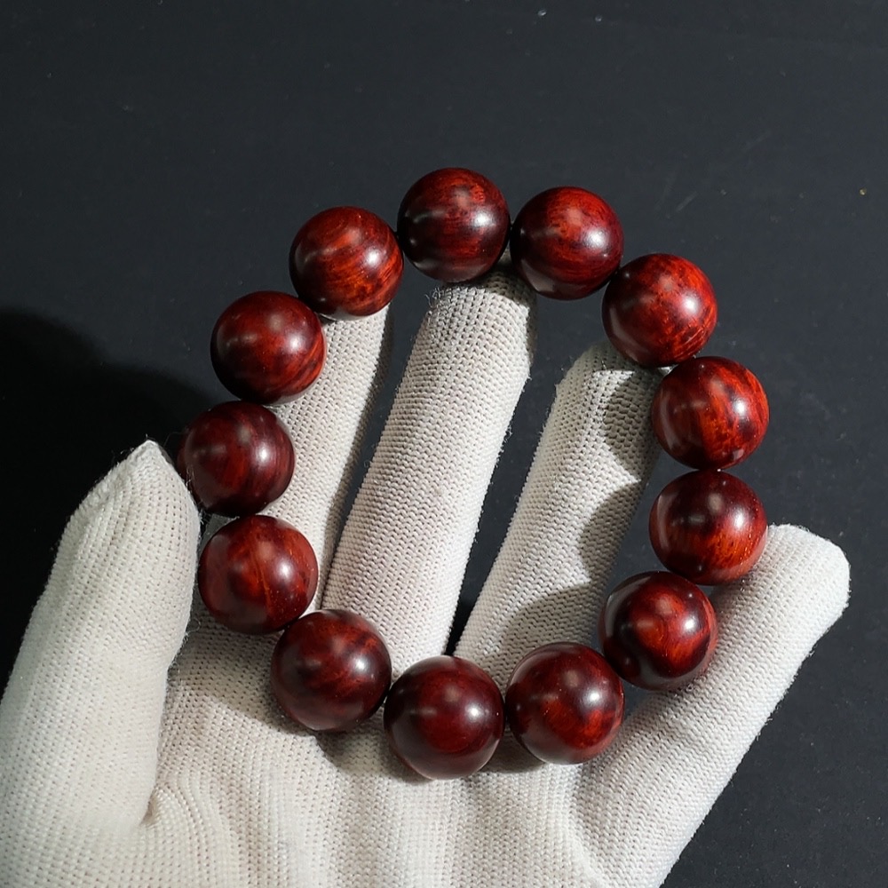 W26982535 Small-Leaf Sandalwood Sandalwood Bracelet Total Weight Approx. 48.60g Size About 18.0mm