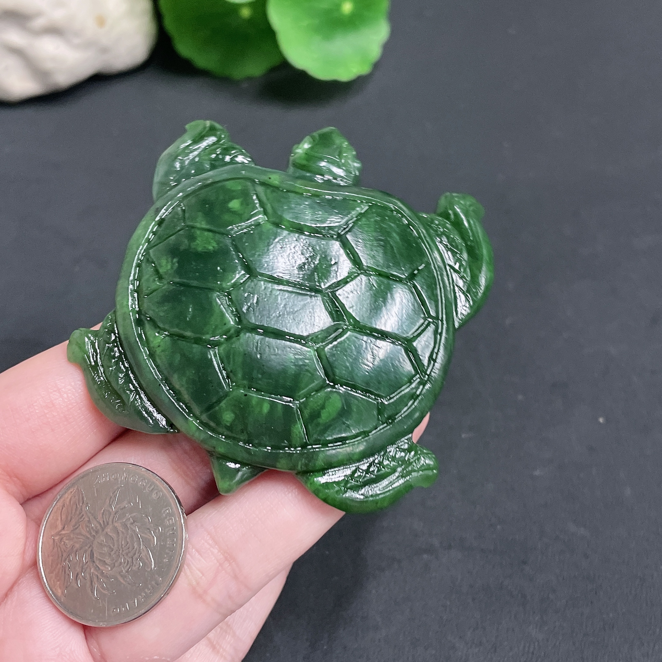H17914473 Hetian Jade Pendant Turtle Total Weight Approx.82.78g