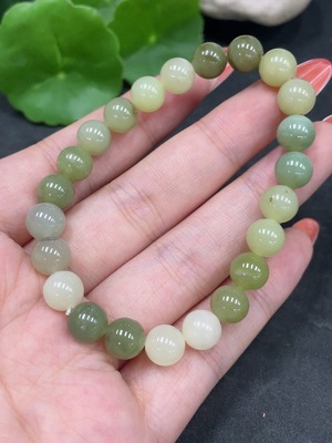 H34980605 Hetian Jade Bracelet, Approx. 7.7mm, Total Weight About 18g