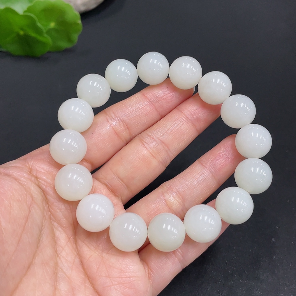 H34037332 Hetian Jade Bracelet, Approx. 12.8mm, Total Weight Approx. 53.4g