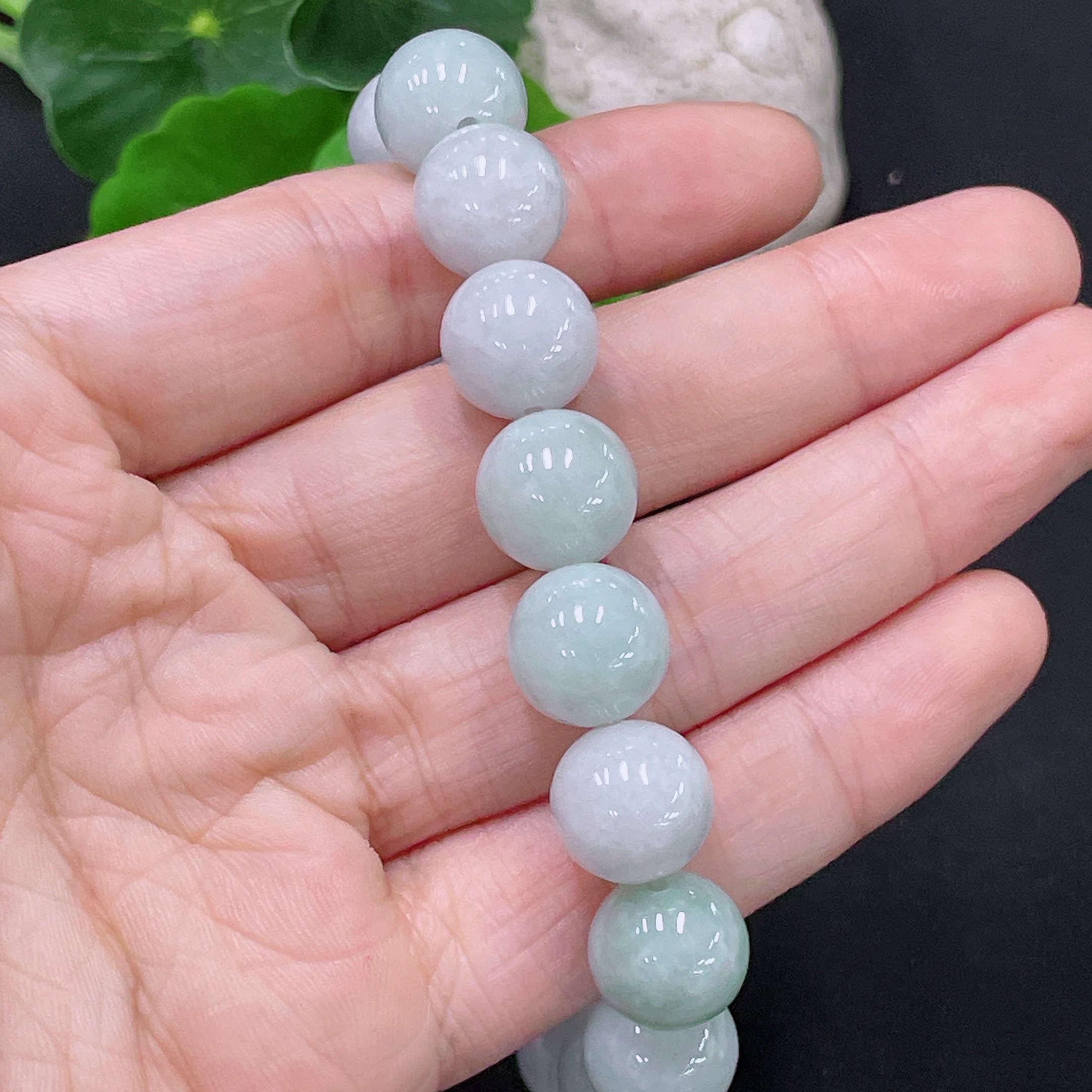 F33893080 Jadeite Bracelet Approximately 12mm, Total Weight About 53.1g