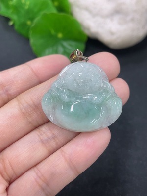F46568476 翡翠挂件佛公 非金 货品总约重7.7g
