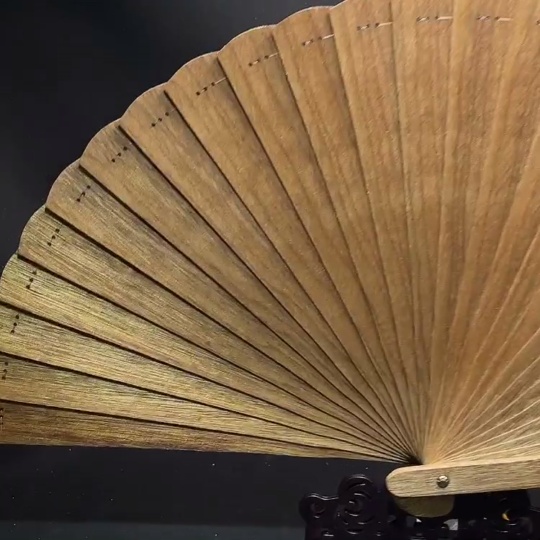 W33934666 Golden Silk Nanmu Fan
