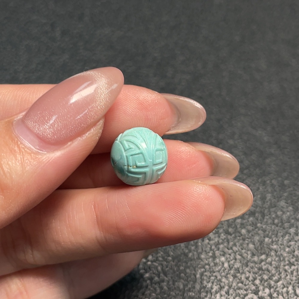 C34992322 Turquoise Jewelry Containing Other Mineral Components, Color Origin Undetermined, Total Weight Approximately 1.85g