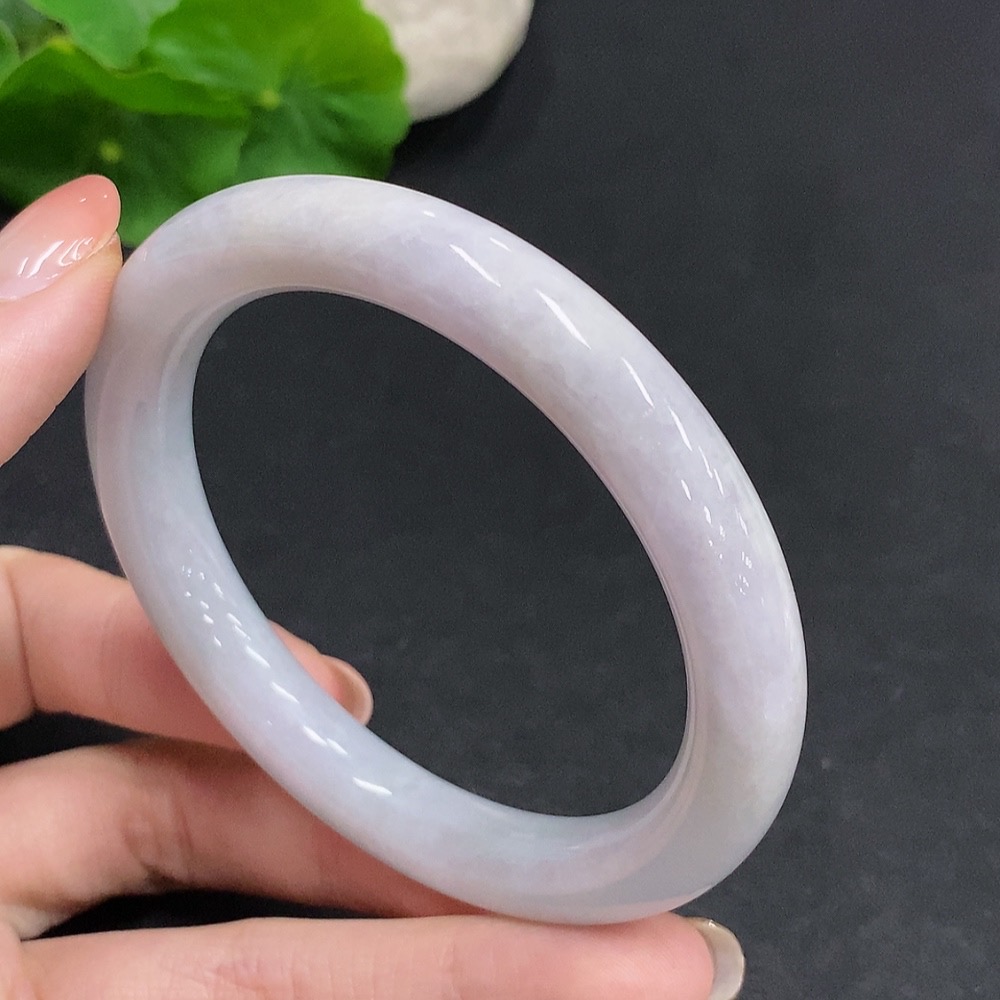F34061261 Jadeite Round Bangle Total Weight Approx. 52.5g Size 57.5