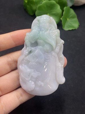 F30514588 JadeiteGuan Gong Pendant
