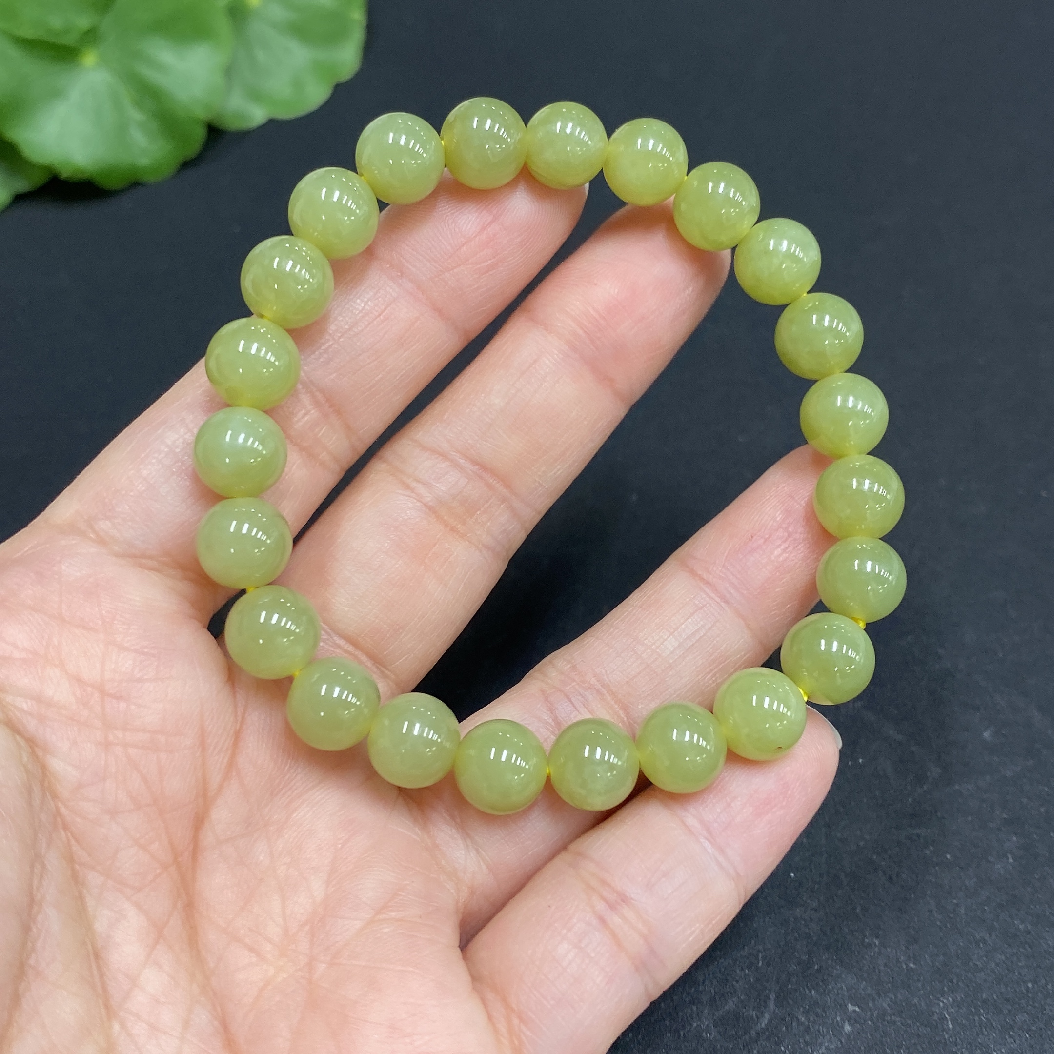 H34969927 Hetian Jade Bracelet Approx.8mm Total Weight Approx.18.3g