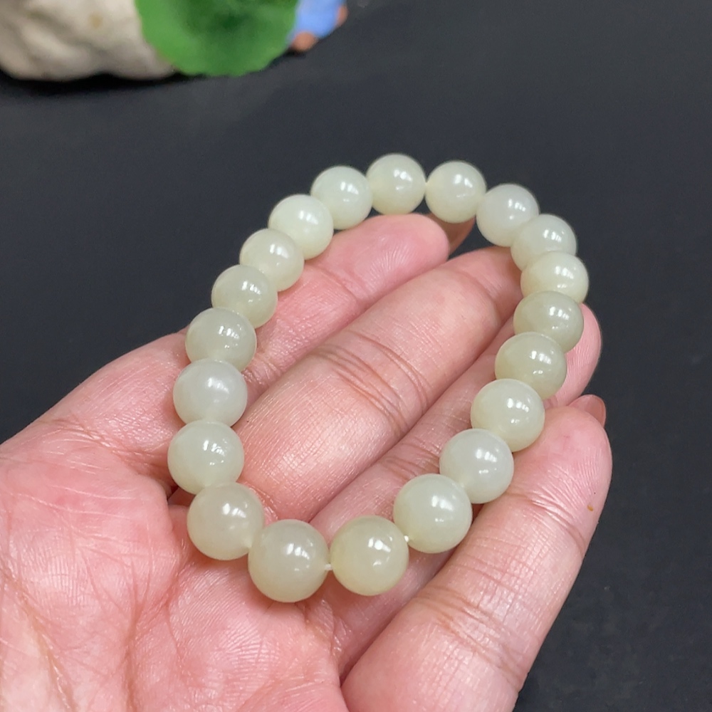 H34973139 Hetian Jade Bracelet, Approx. 9.3mm, Total Weight Approx. 25.9g