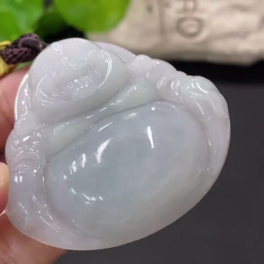 F35080774 Jadeite Buddha Pendant Total Weight Approx. 49.2g