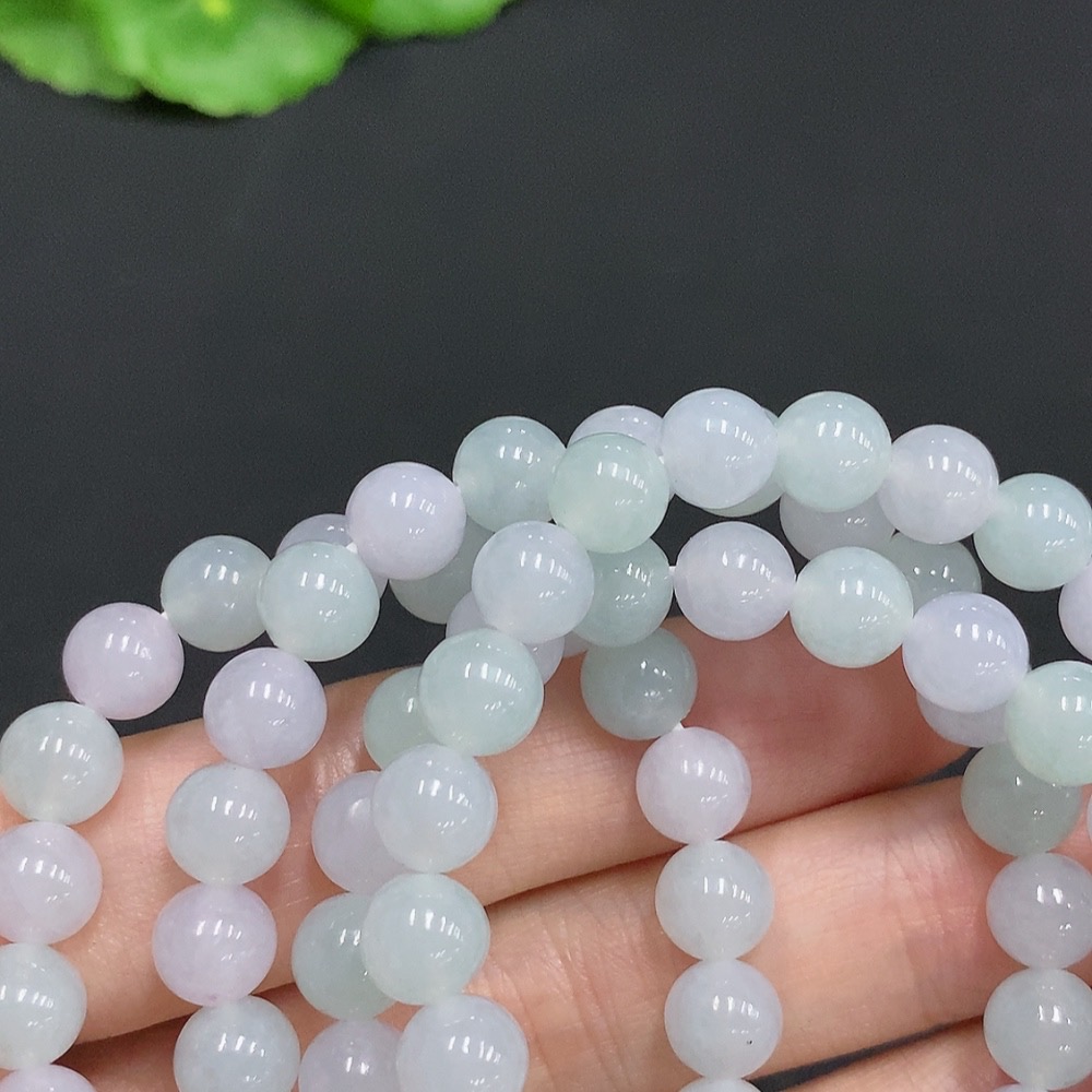 F31624691 Jadeite Bead Necklace Non-Gold Setting Total Weight Approx. 67g Size 7.4mm