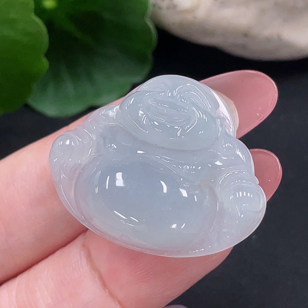F34012784 Jadeite Buddha Pendant Total Weight Approx. 6.5g
