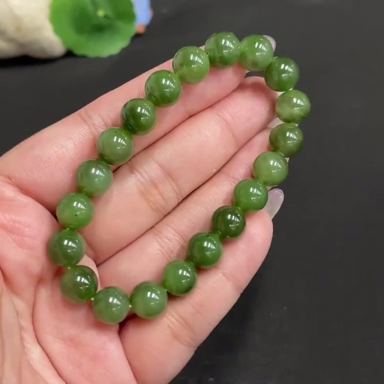 H34972441 Hetian Jade Jasper Bracelet Approx.9.4mm Total Weight About 27.1g