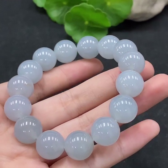 F34964944 Jadeite Beads Bracelet Approx. 13.5mm Total Weight Approx. 63.52g