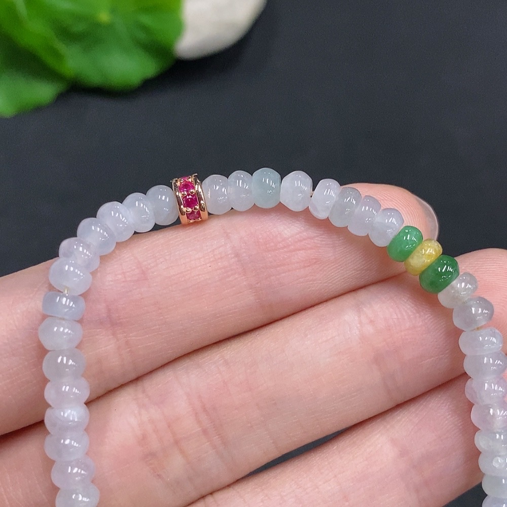 F35078191 Jadeite Bracelet Non-Gold Inlaid Total Weight About 8.7g Size Approx. 4.8mm