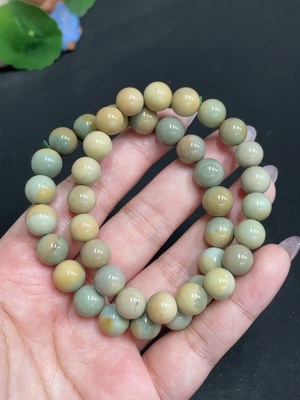 H33863709 Alashan Agate Bracelet, approx. 9.5mm, containing other mineral components, total weight approx. 45.5g