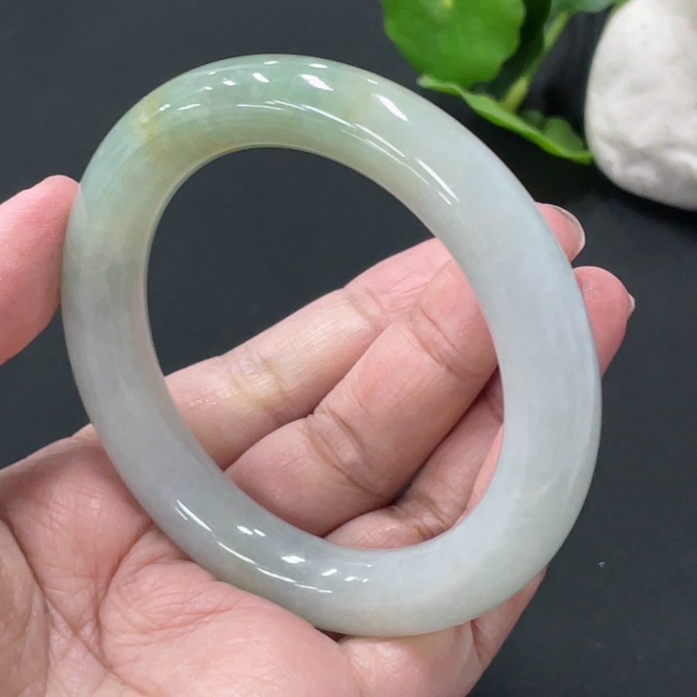 F35081060 Jadeite Round Bangle Total Weight Approx.69.49g Size 55