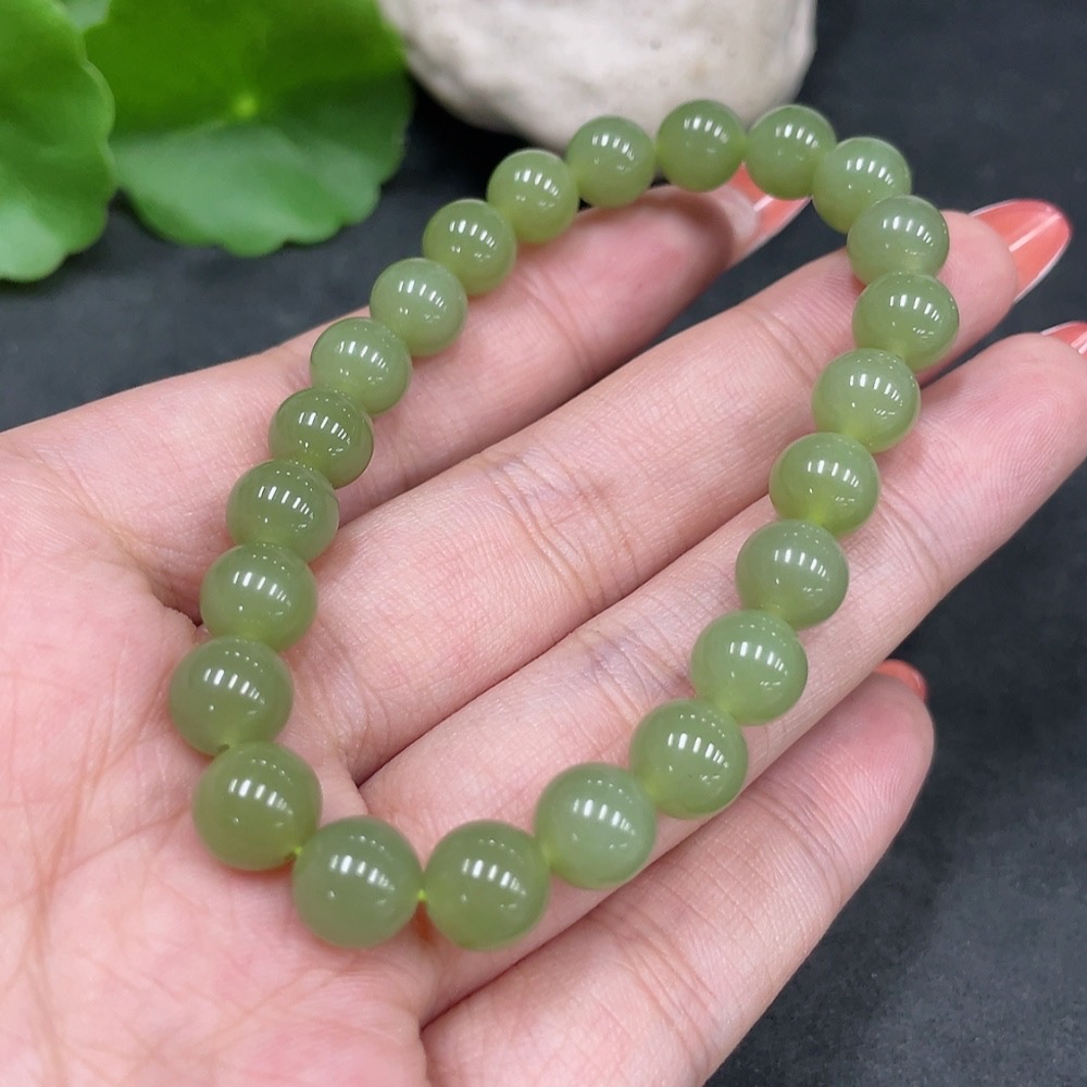H34016611 Hetian Jade Bracelet, approx. 7.8mm, total weight about 17.8g
