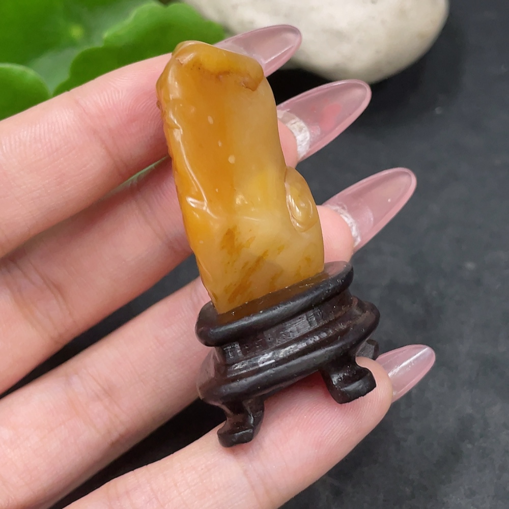 H33896653 Shoushan Stone Tian Huang Ornament - Buddha Figure - Total Weight Approx. 17.4g