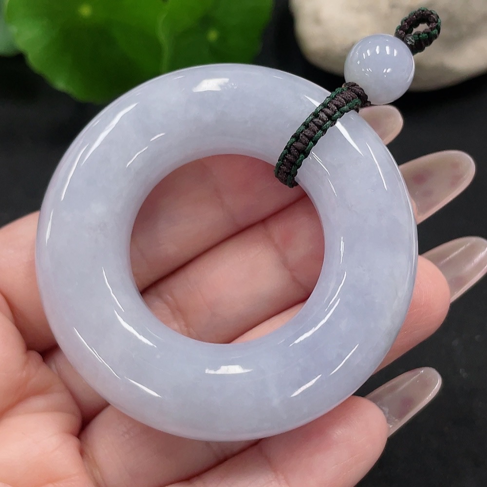F35082483 Jadeite Safety Ring Pendant, Total Weight approx. 59.6g