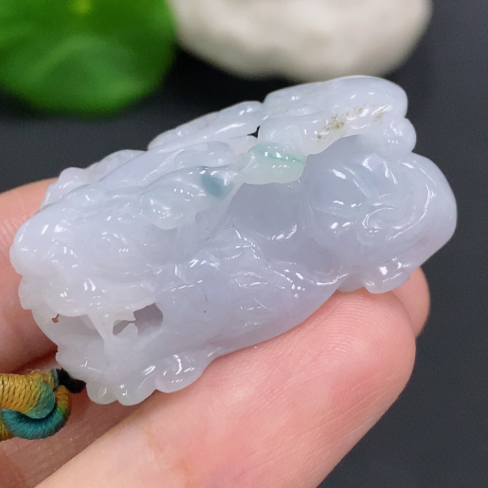 F33882651 Jadeite Pixiu Pendant Total Weight Including Rope Approx. 25g