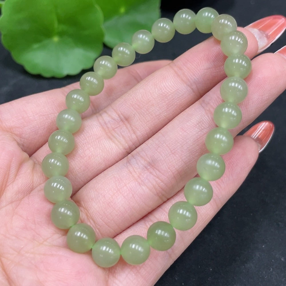 H35084652 Hetian Jade Bracelet, approx. 6.5mm, total weight approx. 13.1g