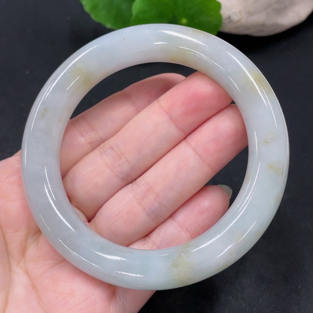 F31674663 Jadeite Round Bangle Bracelet Size 57.3 Total Weight Approx. 74.5g