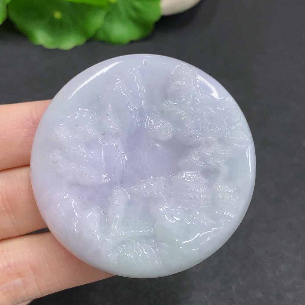 F34060031 Jadeite Landscape Pendant, Total Weight Approximately 47.5g