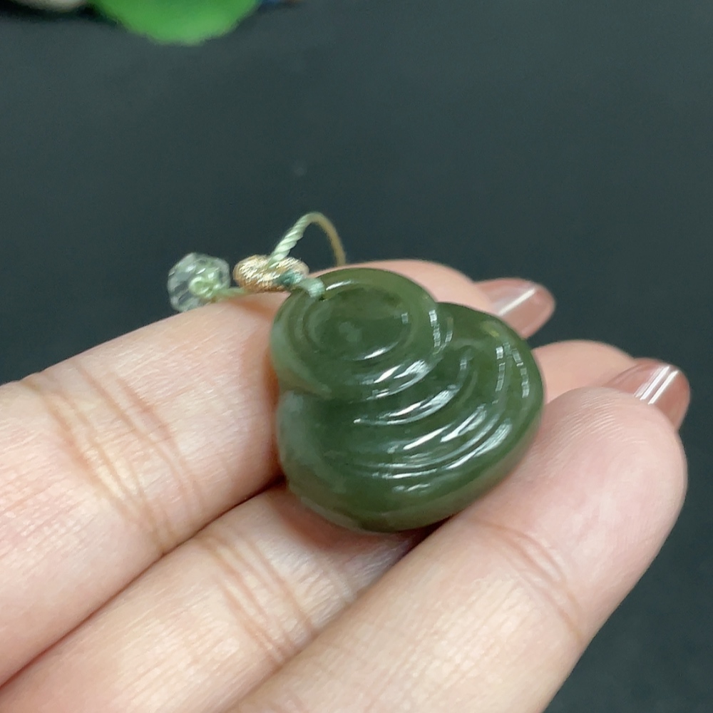 H34054040 Hetian Jade Pendant    Buddha    Total Weight [with rope] 11.6g